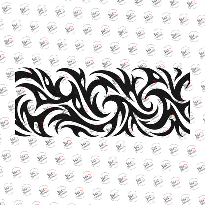 Tribal in Schwarz als Rub-on-Sticker, einzeln
