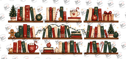 Weihnachtliches Bücherregal mit Kakao – Hauptmotiv