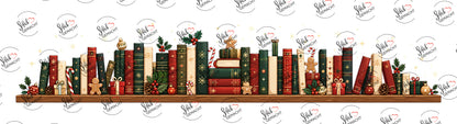 Weihnachtliches Bücherregal mit Kakao – Band für unten
