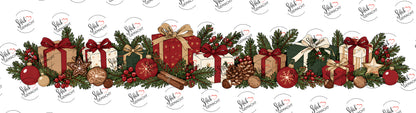Frohe Weihnachten: Tannenbaum mit Geschenken – Band für unten