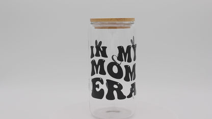 In my "Mom" Era - personalisierbar | Trinkglas 500 ml | Strohhalm + Deckel