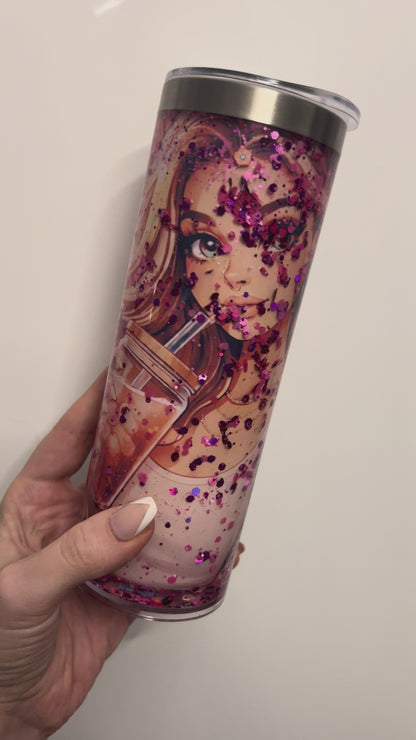 DEIN persönlicher Sublimations Glitzerbecher | personalisierter Becher mit Wunschmotiv und Glitzer